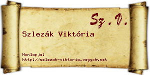Szlezák Viktória névjegykártya